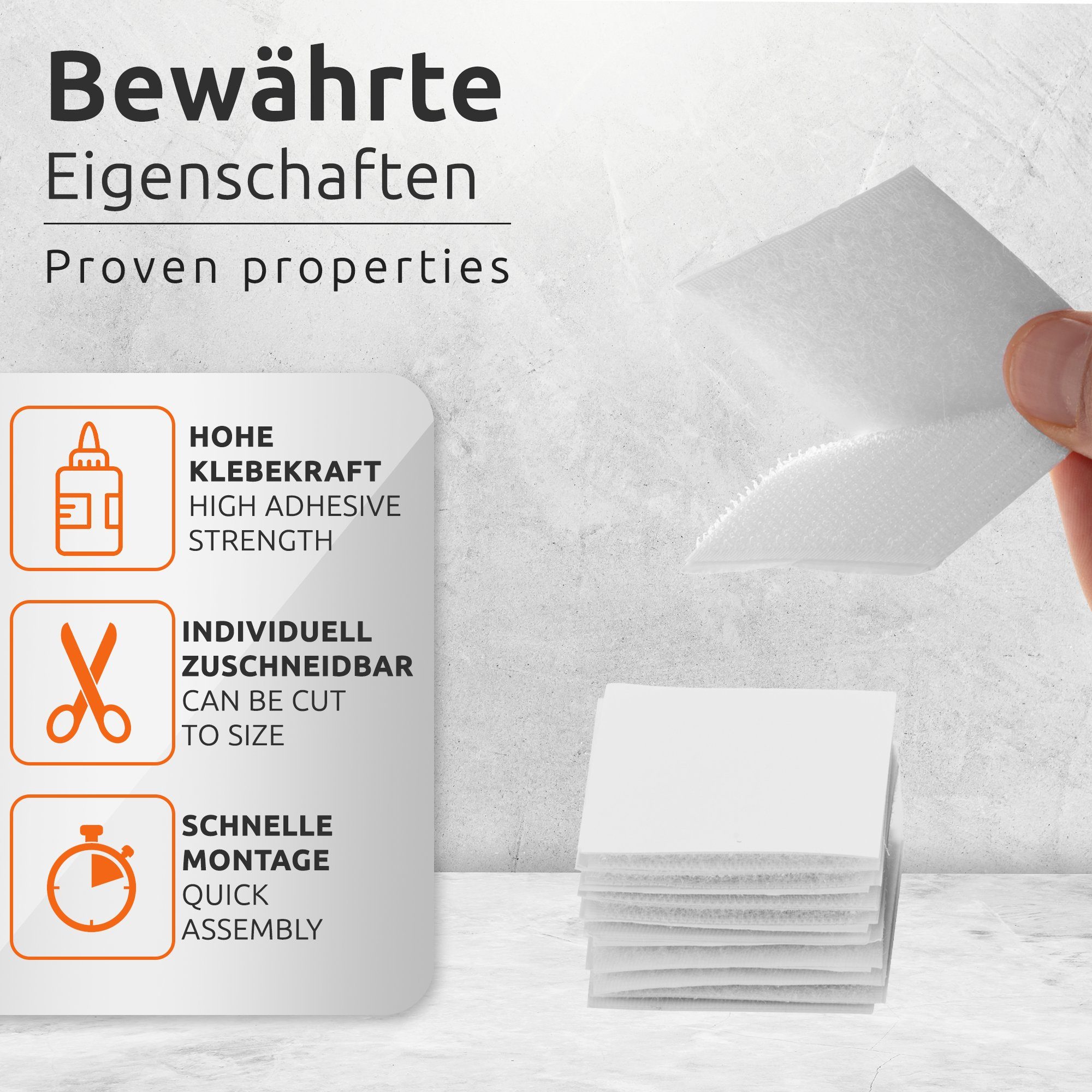 ECENCE Klett-Klebepad 18x Klett Klebepads quadratisch günstig online kaufen