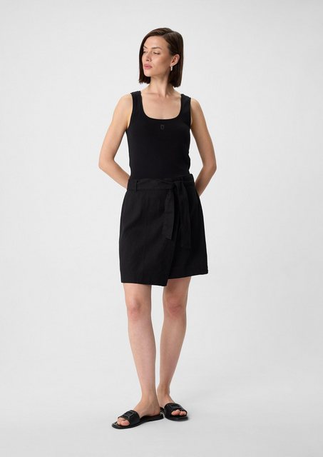 comma casual identity Minirock Ausgestellter Rock aus Leinenmix in Wickelop günstig online kaufen