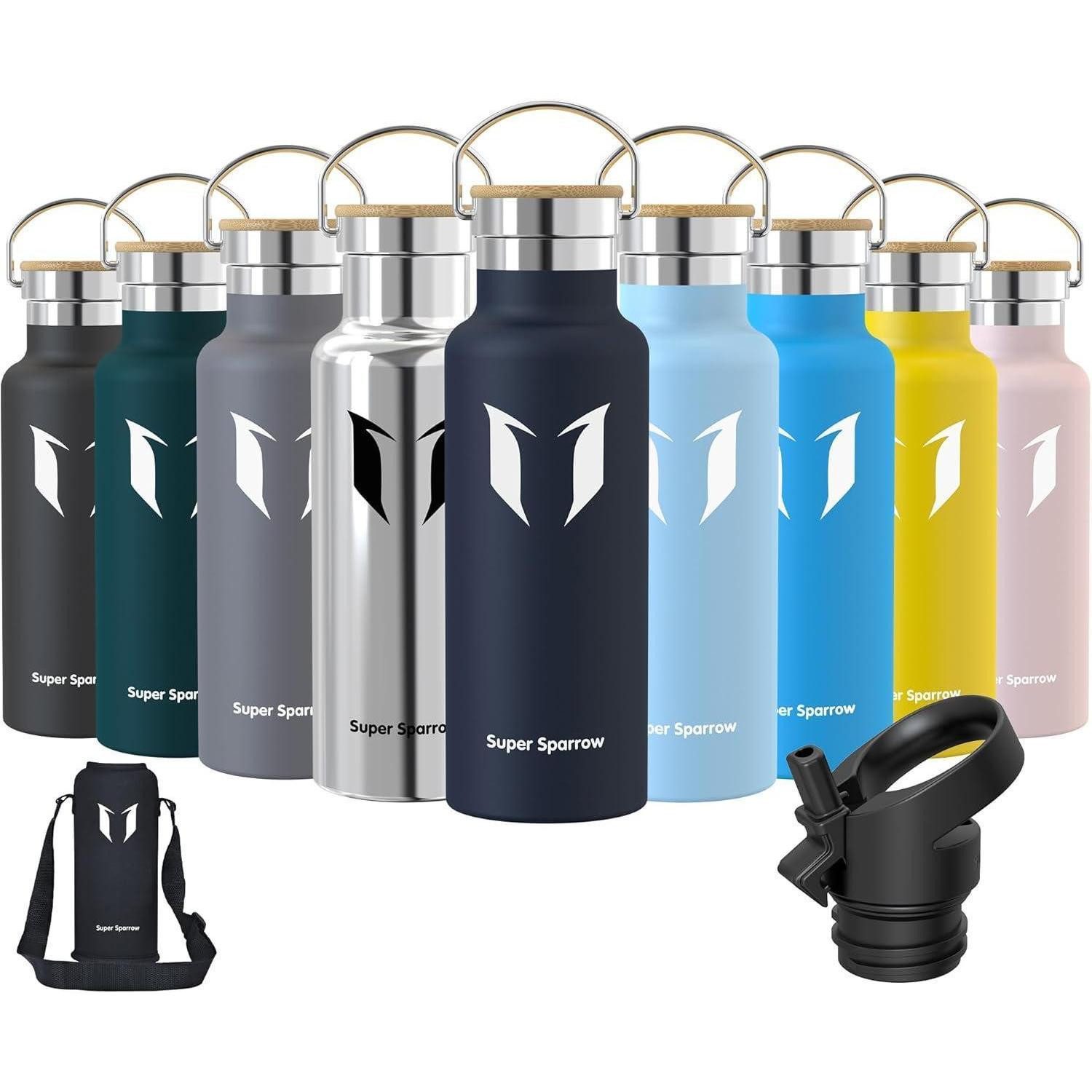 LuxusKollektion Thermoflasche Trinkflasche Edelstahl Auslaufsicher Thermosflasche 500 ml Meeresblau