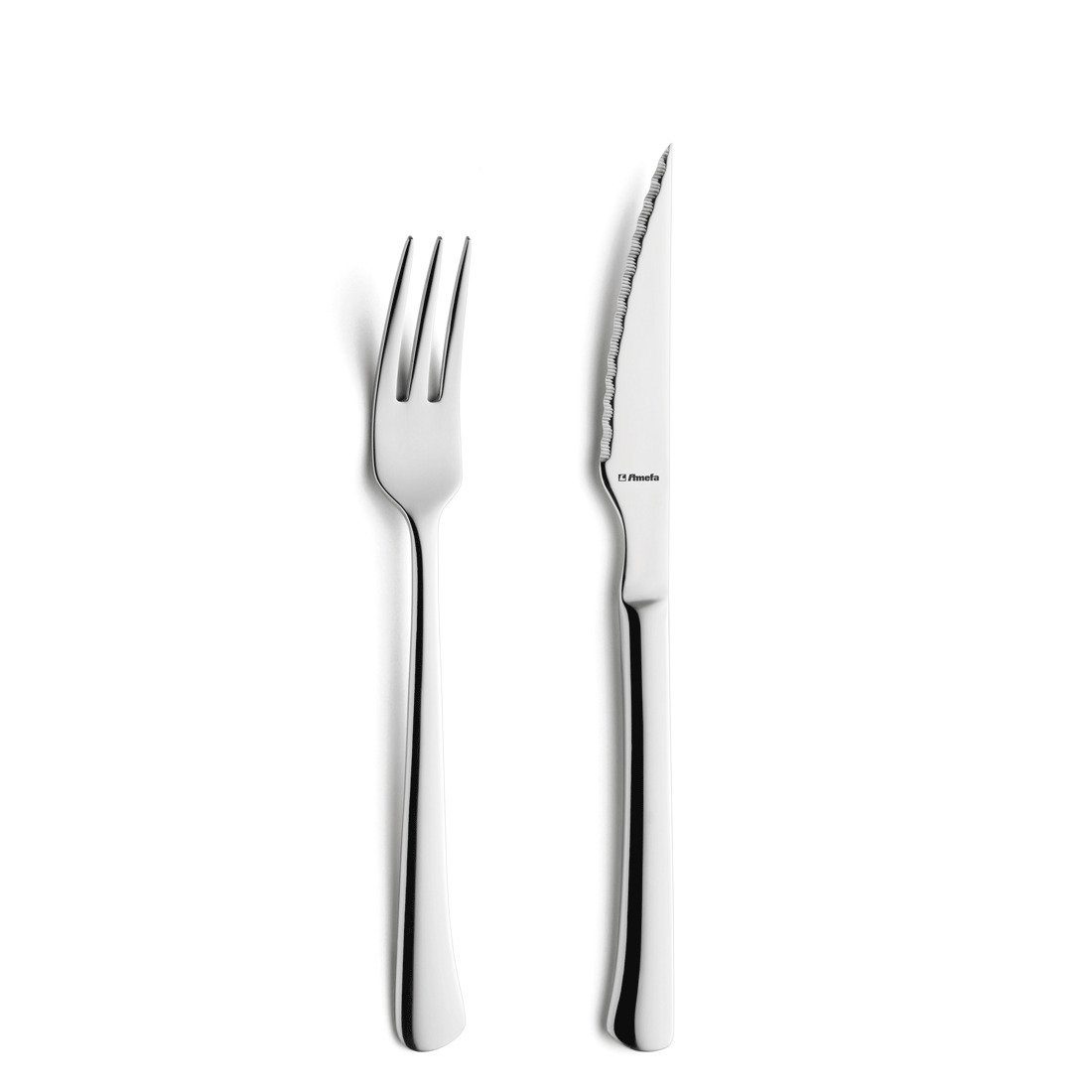 Amefa Steakbesteck CHULETERO (12-tlg), 6 Personen, Edelstahl 18/10, Klinge: 13/0, scharfe, gezackte Klinge