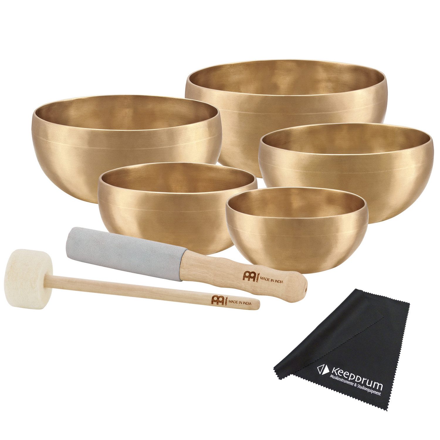 Meinl Sonic Energy Klangschalen 5er Set,SBU2650, inkl Schlägel, und Reinigungstuch