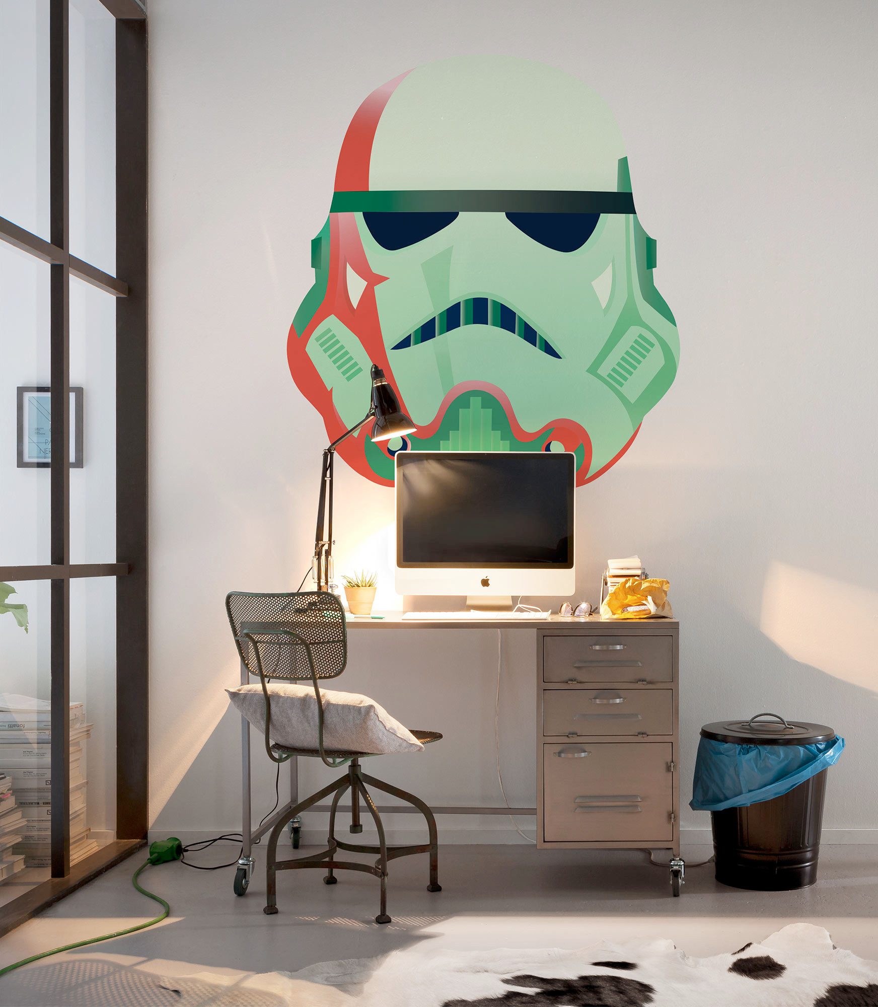 Komar Fototapete Wandtattoo - Star Wars One of us! - Größe 125 x 125 cm, glatt, bedruckt, Comic, (1 St)