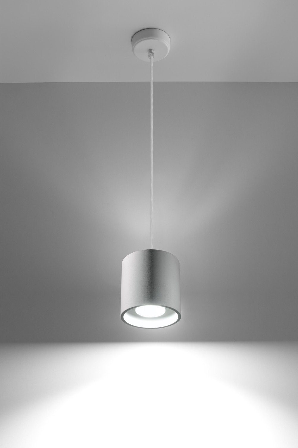 Hängeleuchte Pendelleuchte Weiß rund Esstisch bis RODA, H:80cm Leuchtmittel, 40W Licht-Erlebnisse Küche Aluminium GU10 ohne