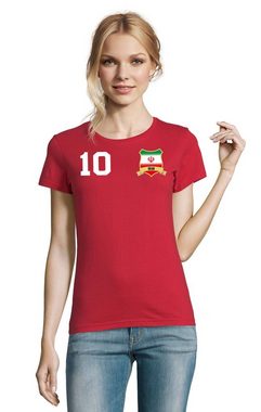 Blondie & Brownie T-Shirt Damen Iran 10 Fun Fan Sport Trikot Fußball Handball Weltmeister WM