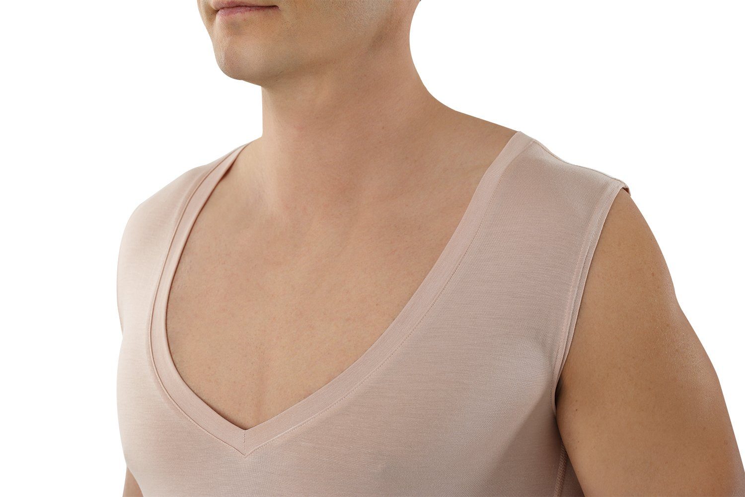 Albert Kreuz Achselhemd Deep-V light atmungsaktiv ohne Arm (kein Set, 1-St., kein Set)