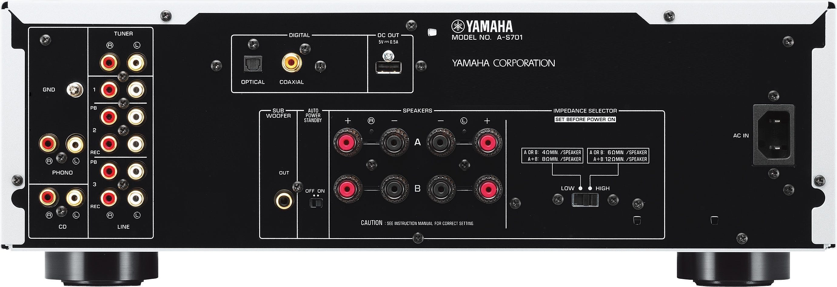Yamaha Yamaha A-S701 Verstärker (Anzahl Kanäle: 2-Kanal, 200 W)