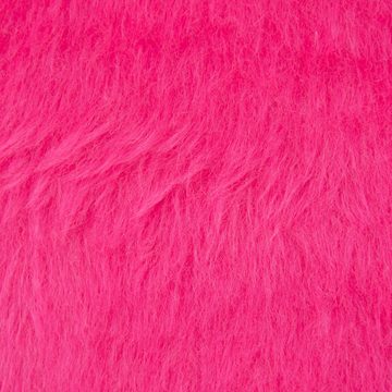 SCHÖNER LEBEN. Stoff Fellimitat Pelzimitat Kunstfell Stoff pink Kurzhaar 1,5m Breite