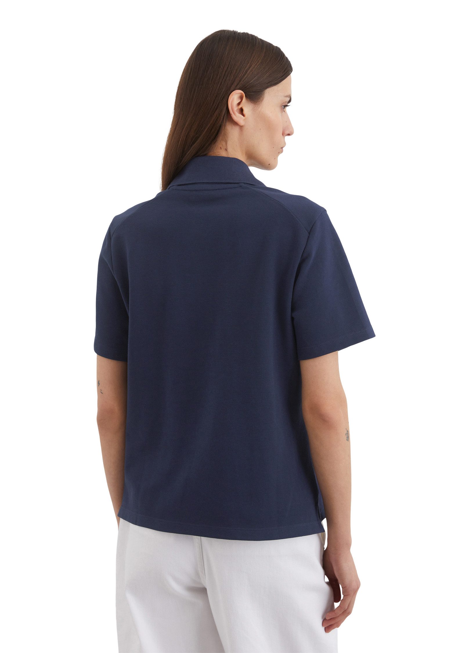 Marc O'Polo Poloshirt mit lässiger Honeycomb-Struktur günstig online kaufen