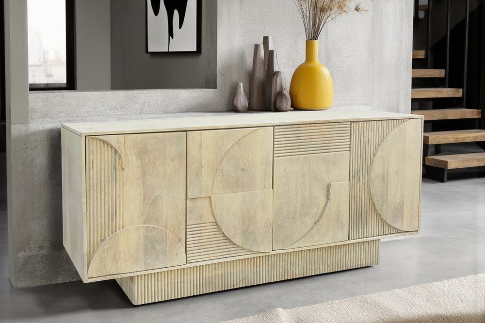 riess-ambiente Sideboard ART DECO 170 cm weiß – Mangoholz, günstig online kaufen