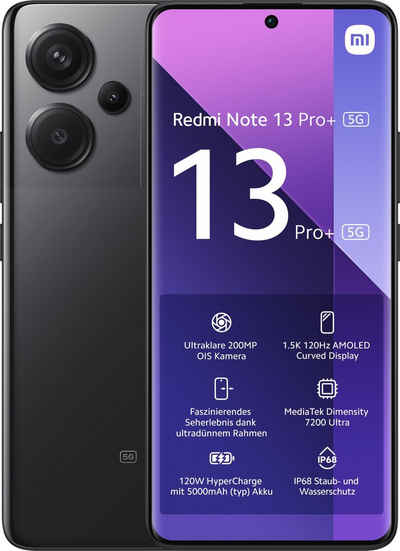 Xiaomi Redmi Note 13 Pro+ 5G 12GB+512GB Smartphone (16,94 cm/6,67 Zoll, 512 GB Speicherplatz, 200 MP Kamera, 200+8+2 MP Triple Hauptkamera und 16 MP Frontkamera)