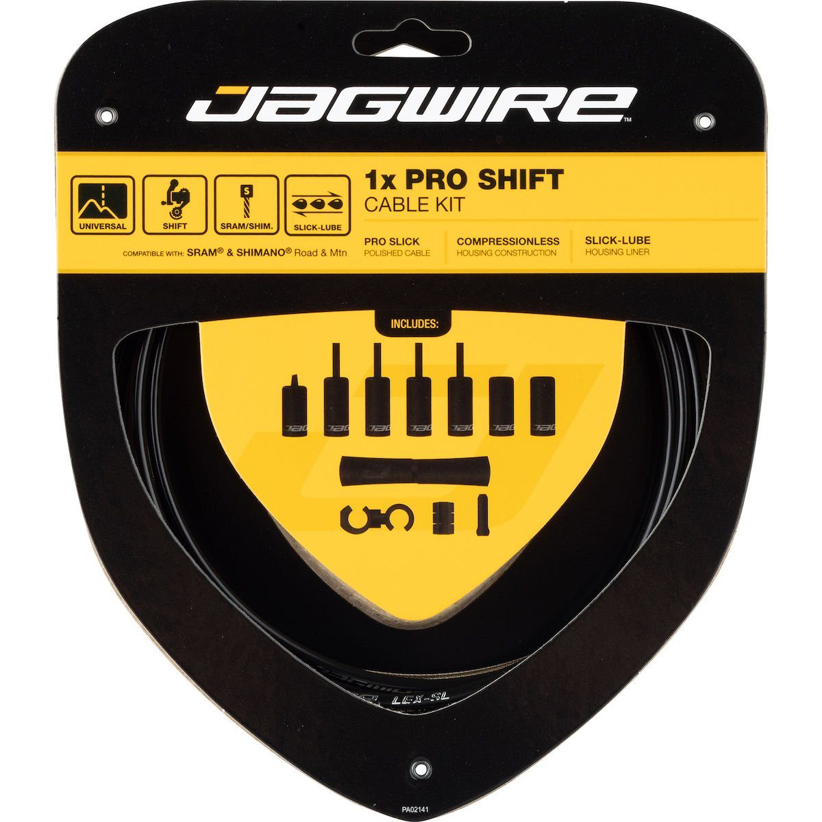 Jagwire Fahrradkurbel Jagwire Schaltzugset 2,3m Road & Mountain 1x Pro Shift Schwarz