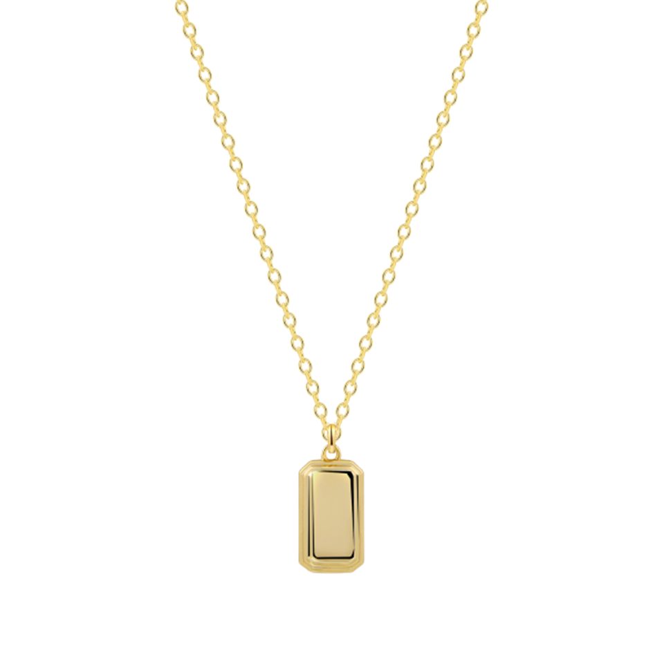 Kette mit Anhänger XENOX Halskette Framed Vergoldet gravierbar XS91703G