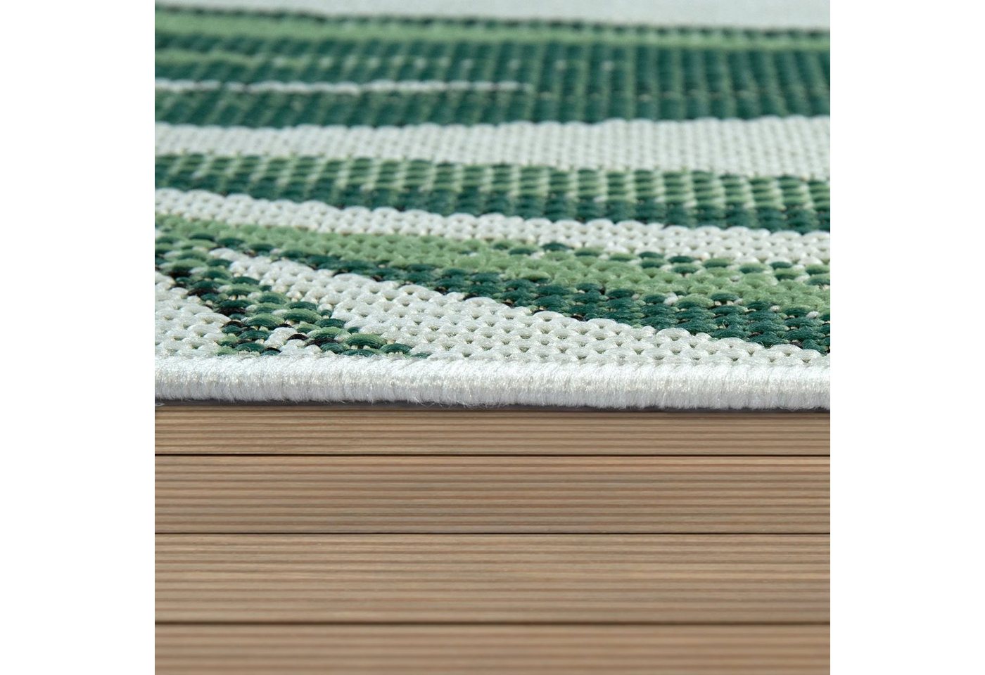 Teppich »Ostende 537«, Paco Home, rechteckig, Höhe 4 mm, Flachgewebe, Motiv Palmenblätter, In- und Outdoor geeignet, Wohnzimmer-kaufen