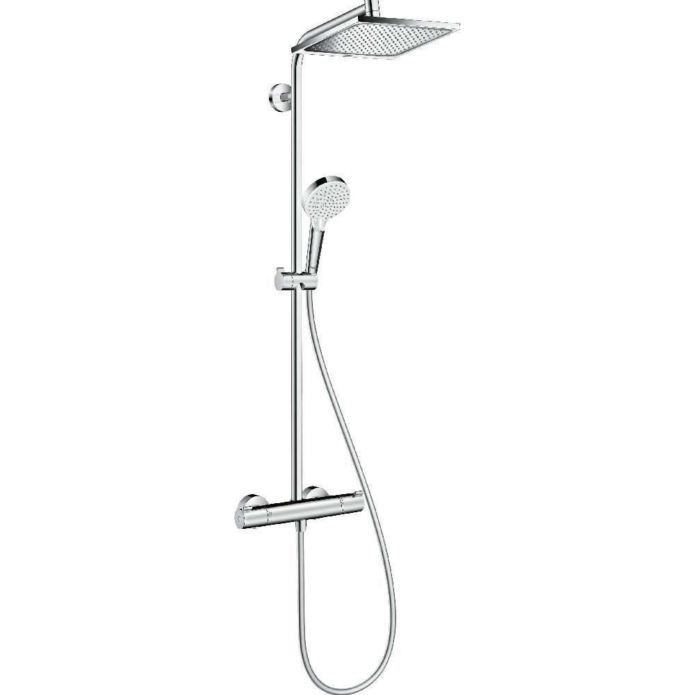 hansgrohe Duscharmatur Hansgrohe Crometta E Showerpipe 240 1jet mit Thermostat 27271000