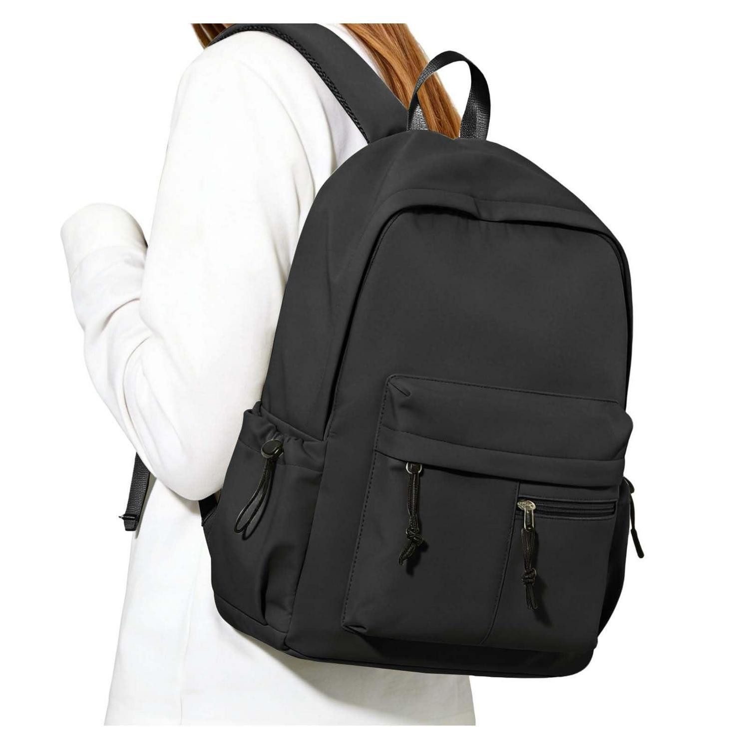 LuxusKollektion Schulrucksack Schulrucksack Teenager Mädchen Leicht Wasserdicht Schwarz