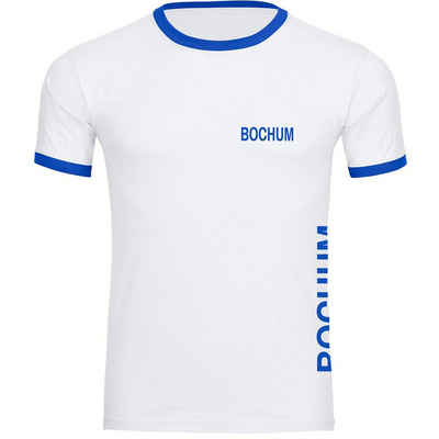 multifanshop T-Shirt Kontrast Bochum - Brust & Seite - Männer