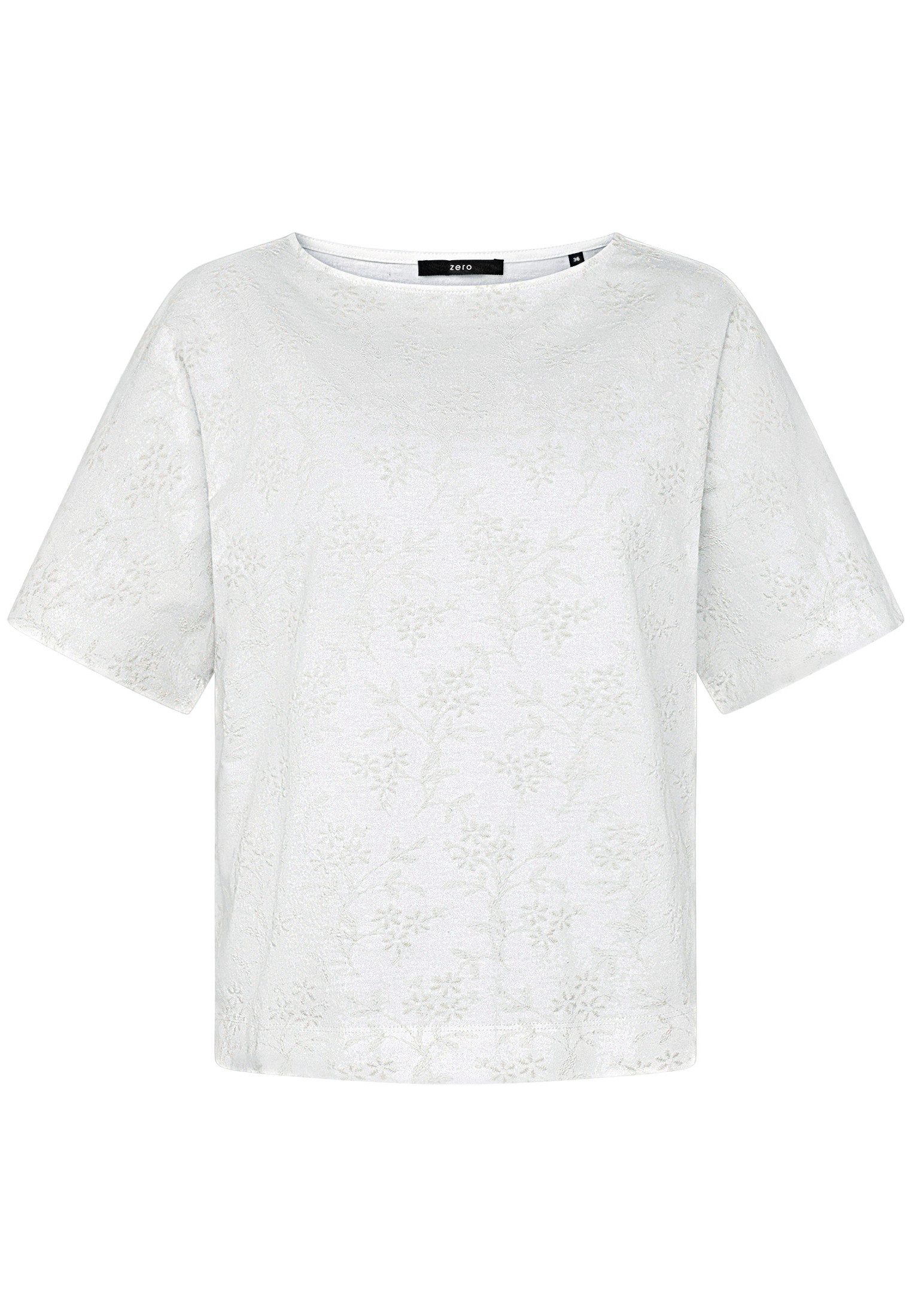 Zero Kurzarmshirt Damen mit Stickerei (1-tlg) Stickerei