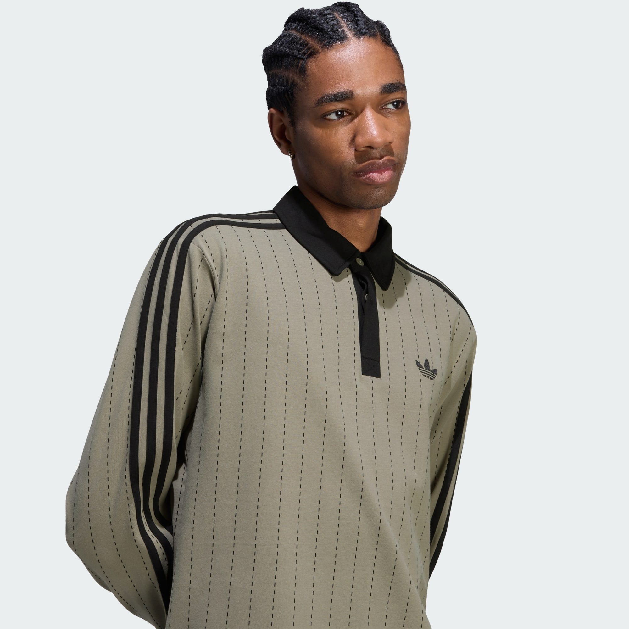 adidas Originals Langarm-Poloshirt POLOSHIRT, NADELSTREIFEN, LANGÄRMELIG (1-tlg)