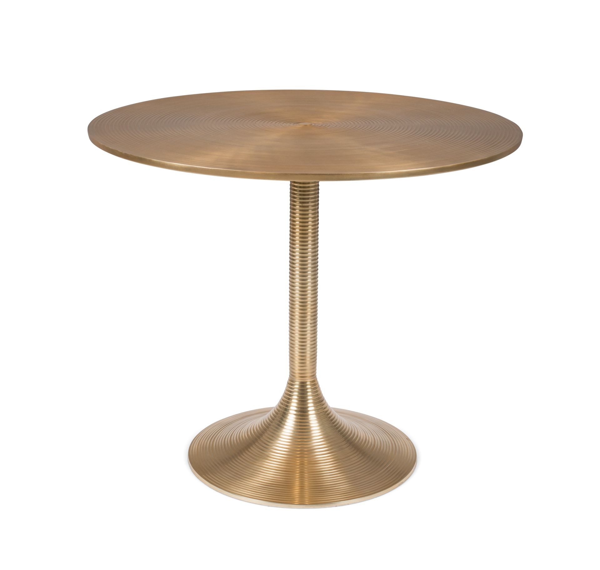 Bold Monkey Esstisch Retro Esstisch Hypnotising Metall Rund in Gold