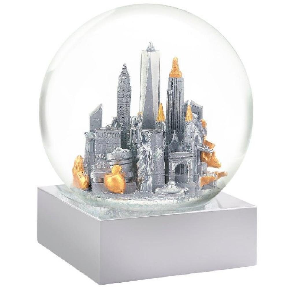 Cool Snow Globes Skulptur Schneekugel NYC Silber