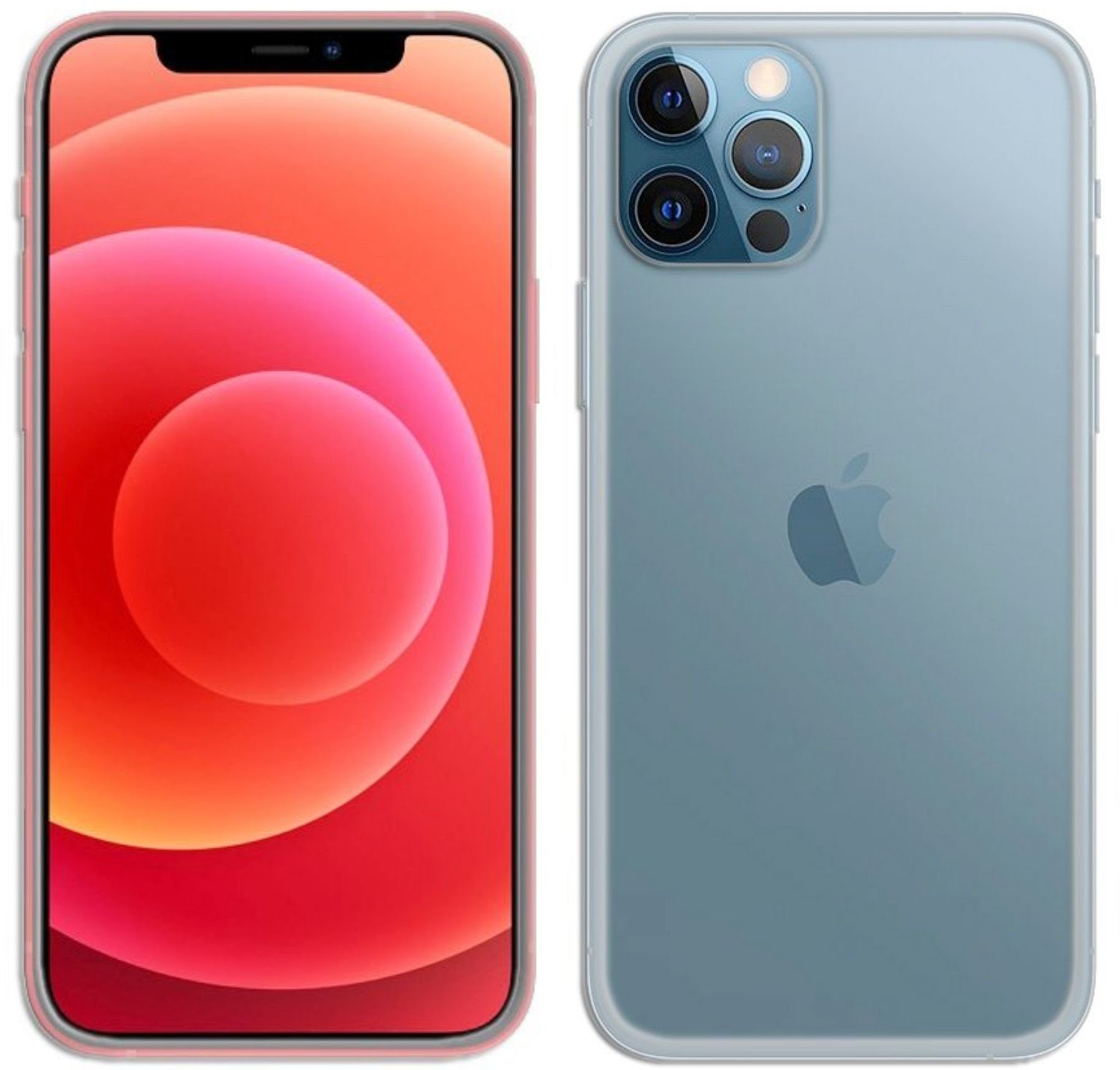 cofi1453 Handyhülle Silikon Hülle Basic kompatibel mit iPhone 12 Pro Case TPU Soft Handy C, Silikon