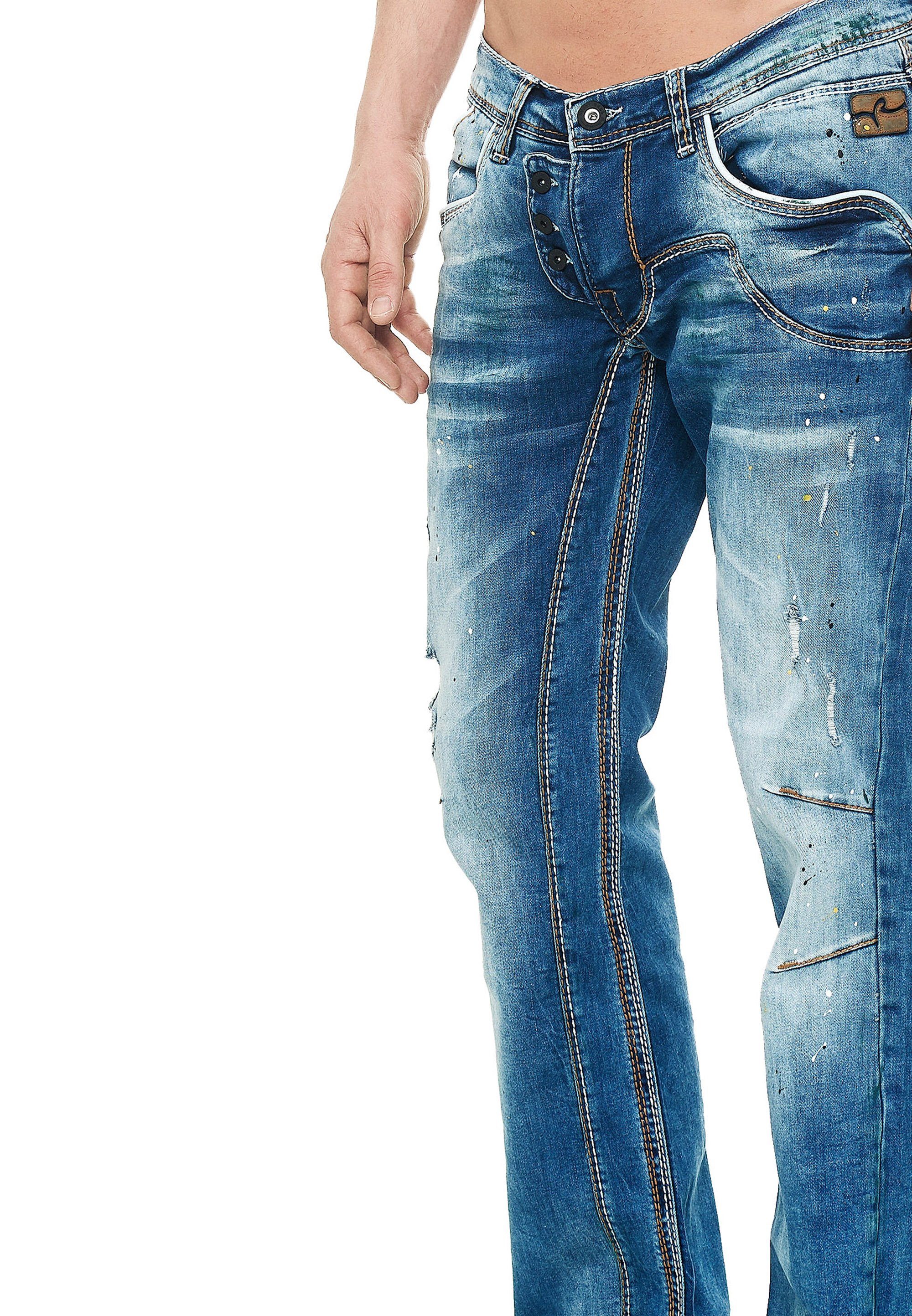 Rusty Neal Bequeme Jeans im Regular Fit-Schnitt