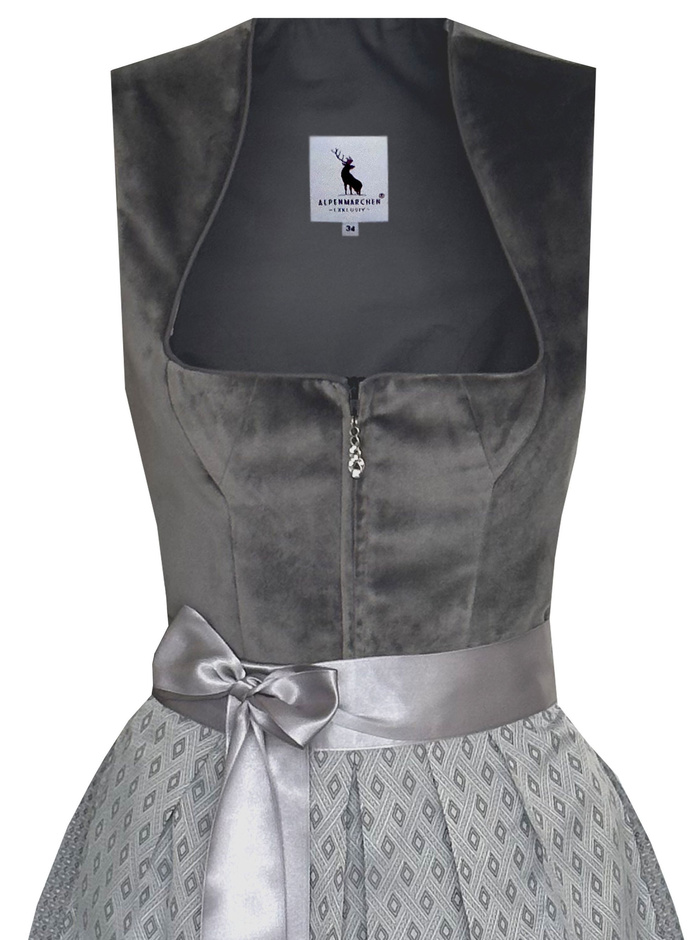 Alpenmärchen Dirndl Dirndl Adriana in grau günstig online kaufen