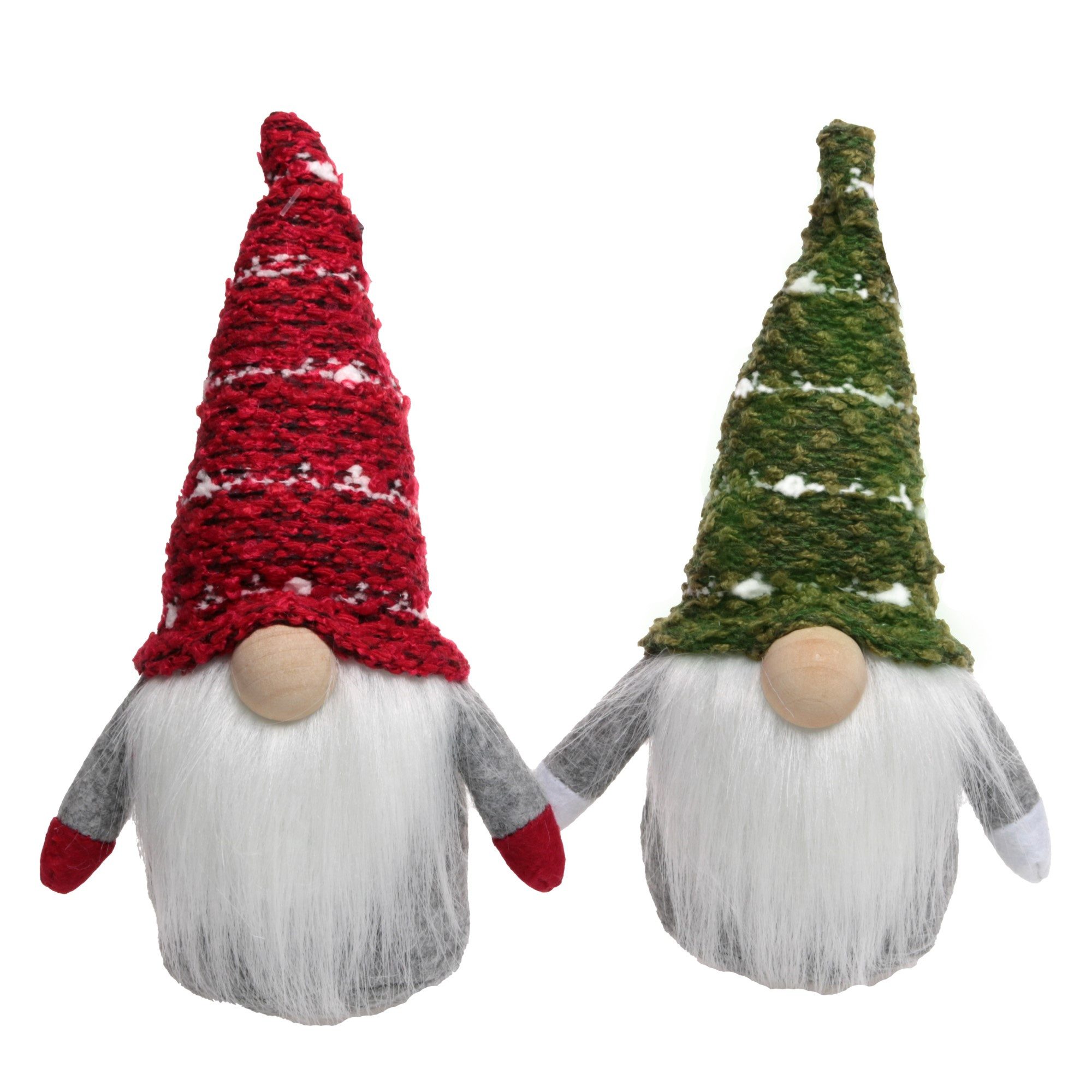 Dragimex Weihnachtsfigur Filz Wichtel 2er Set 20cm Weihnachtsdekoration Winterdeko Geschenkidee