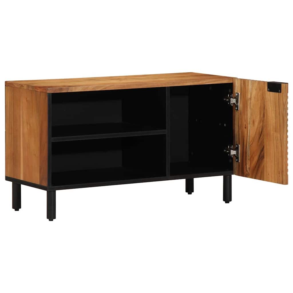 vidaXL TV-Schrank TV-Schrank mit Regal Braun 80 x 31,5 x 46 cm Massivholz (1-St)