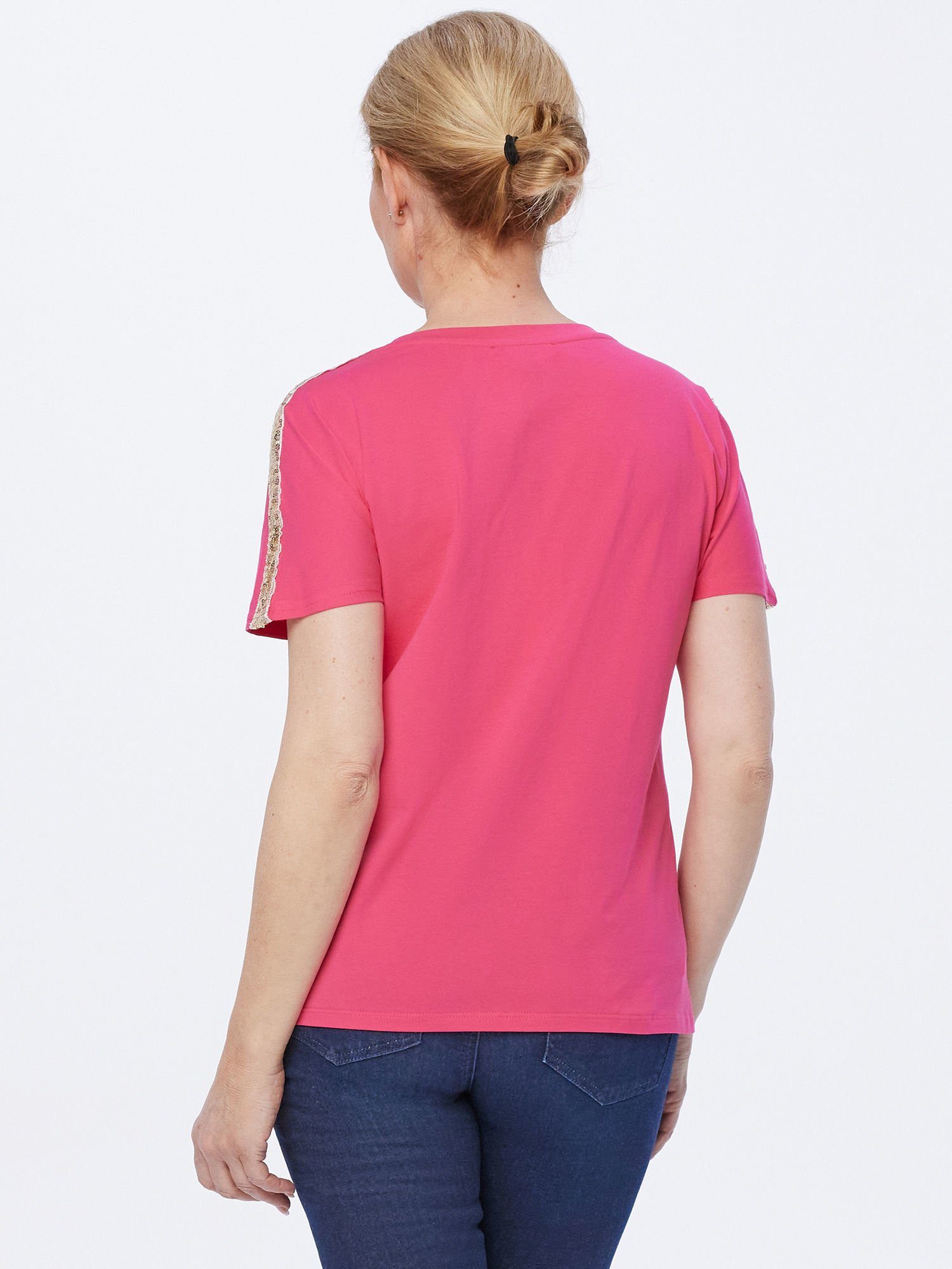 Stern-Motiv Materne Christian pink mit T-Shirt Kurzarmbluse