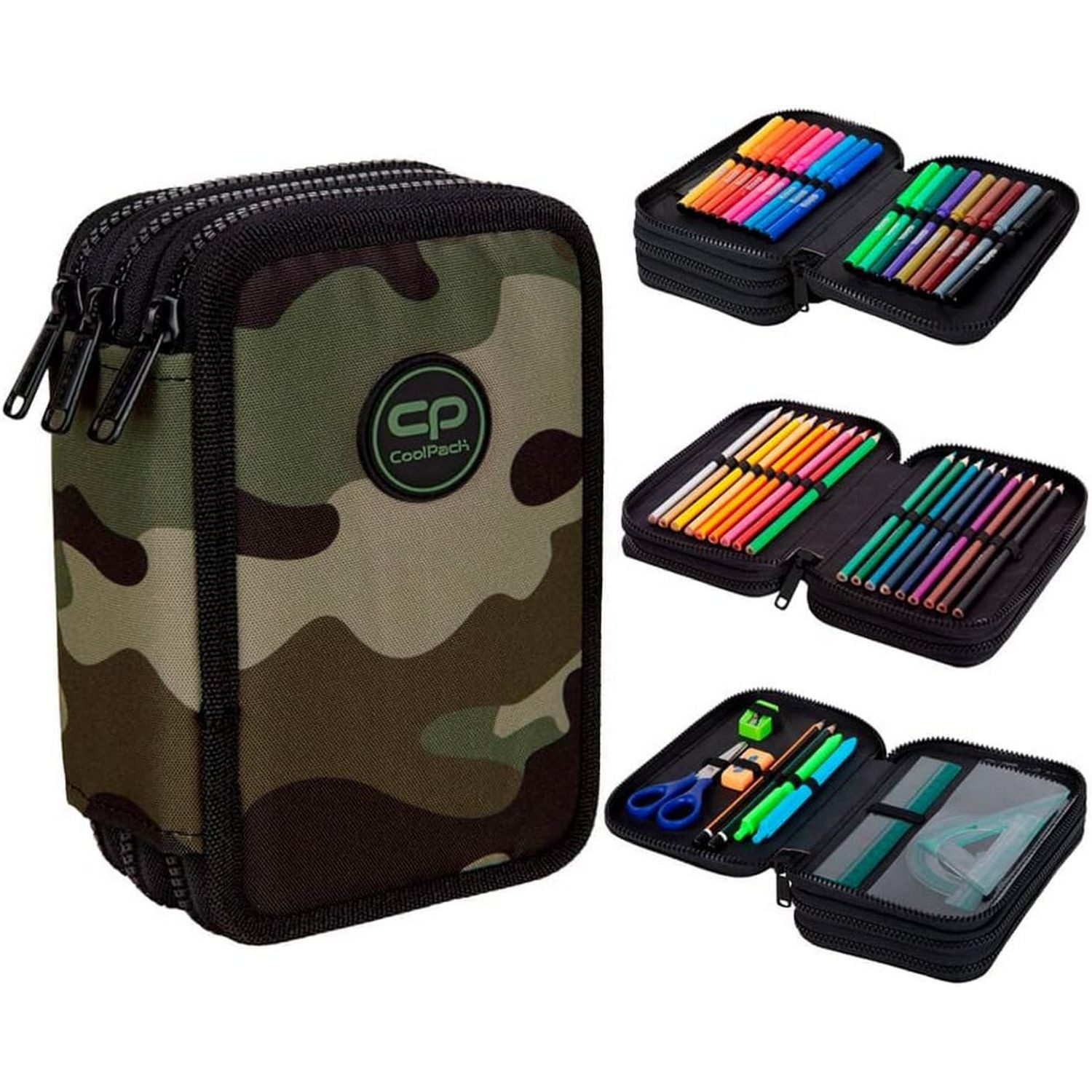 CoolPack Federmäppchen COOLPACK - JUMPER 3 - Dreifach-Federmäppchen mit Zubehör - SOLDIER