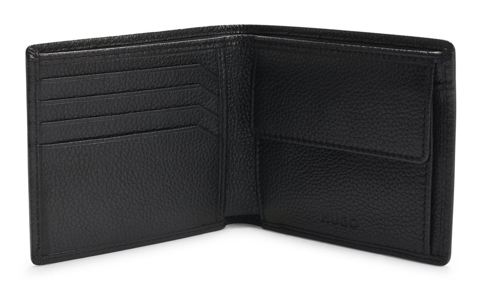 HUGO Geldbörse 4 Cc Coin Wallet, aus echtem Rindsleder