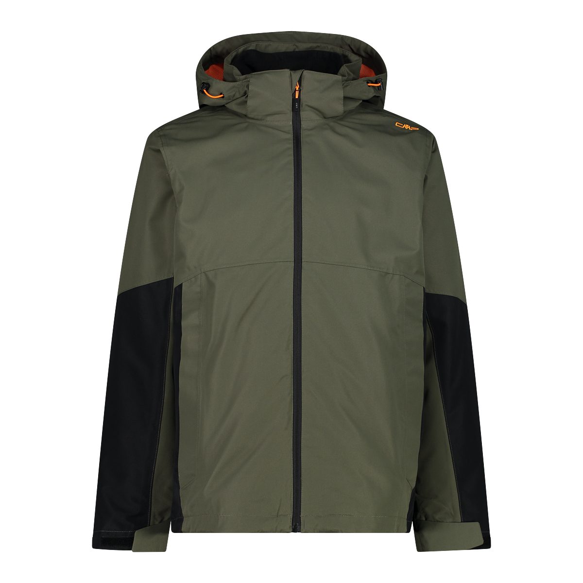 CMP Funktionsjacke MAN JACKET ZIP HOOD DETACHABLE INN.JACKET OLIVE-NERO