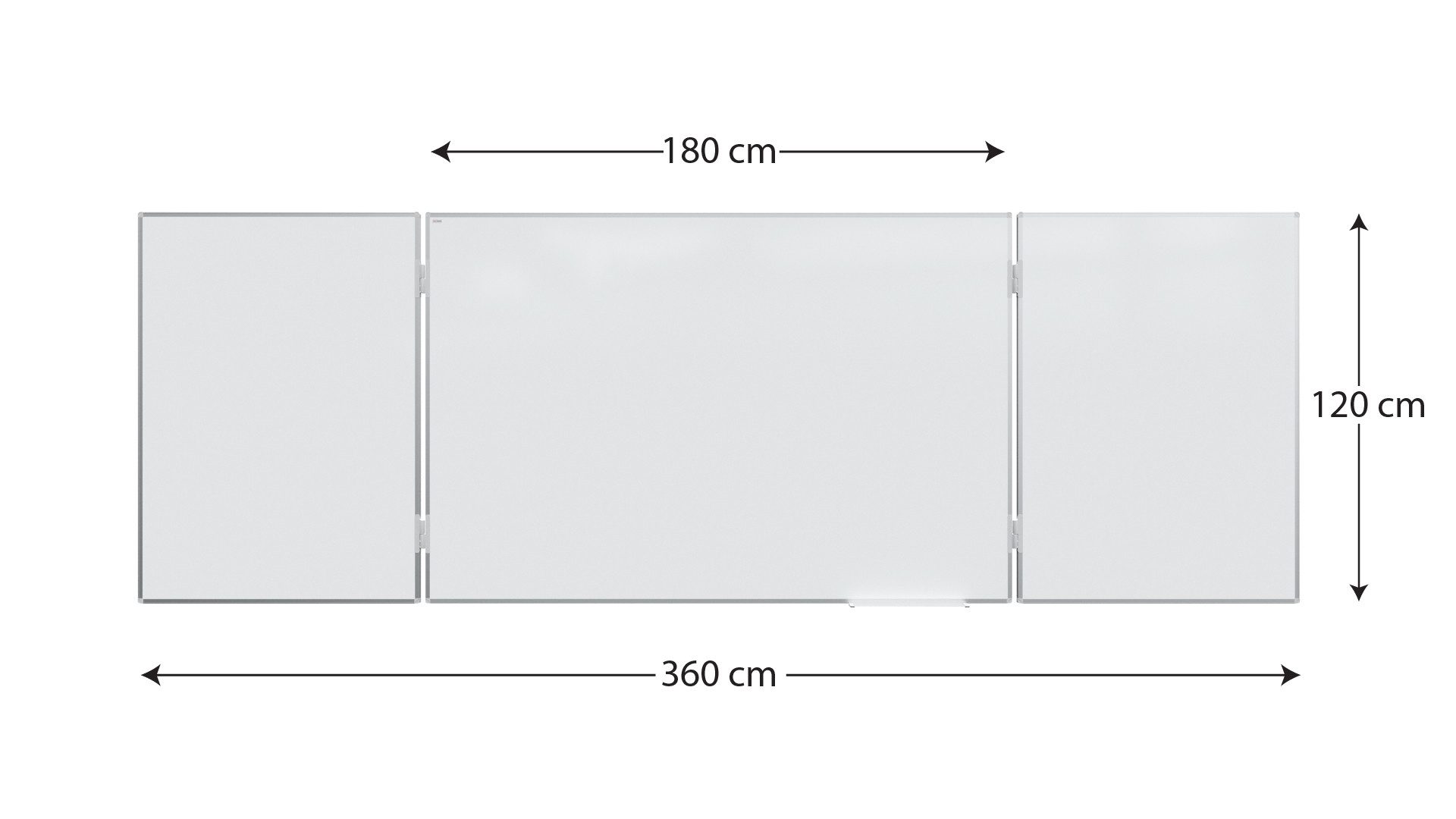 ALLboards Tafel ALLboards Magnetisches Whiteboard Klapptafel 5-flächig