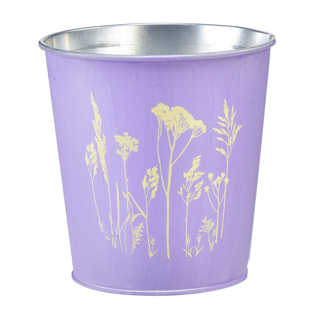 Florists Products Übertopf Dekorativer Metall-Blumentopf mit floralen Motiven für
