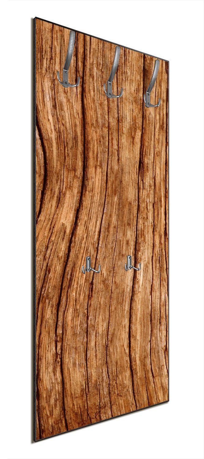 Wallario Garderobenpaneel Holzstamm (1-teilig, inkl. Haken und Befestigung) günstig online kaufen