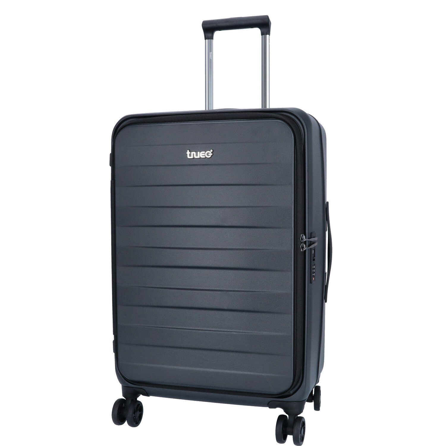 TheTrueC Koffer TheTrueC 4-Rad Trolley 67cm Toplader Seoul Black, 4 Rollen Rollen