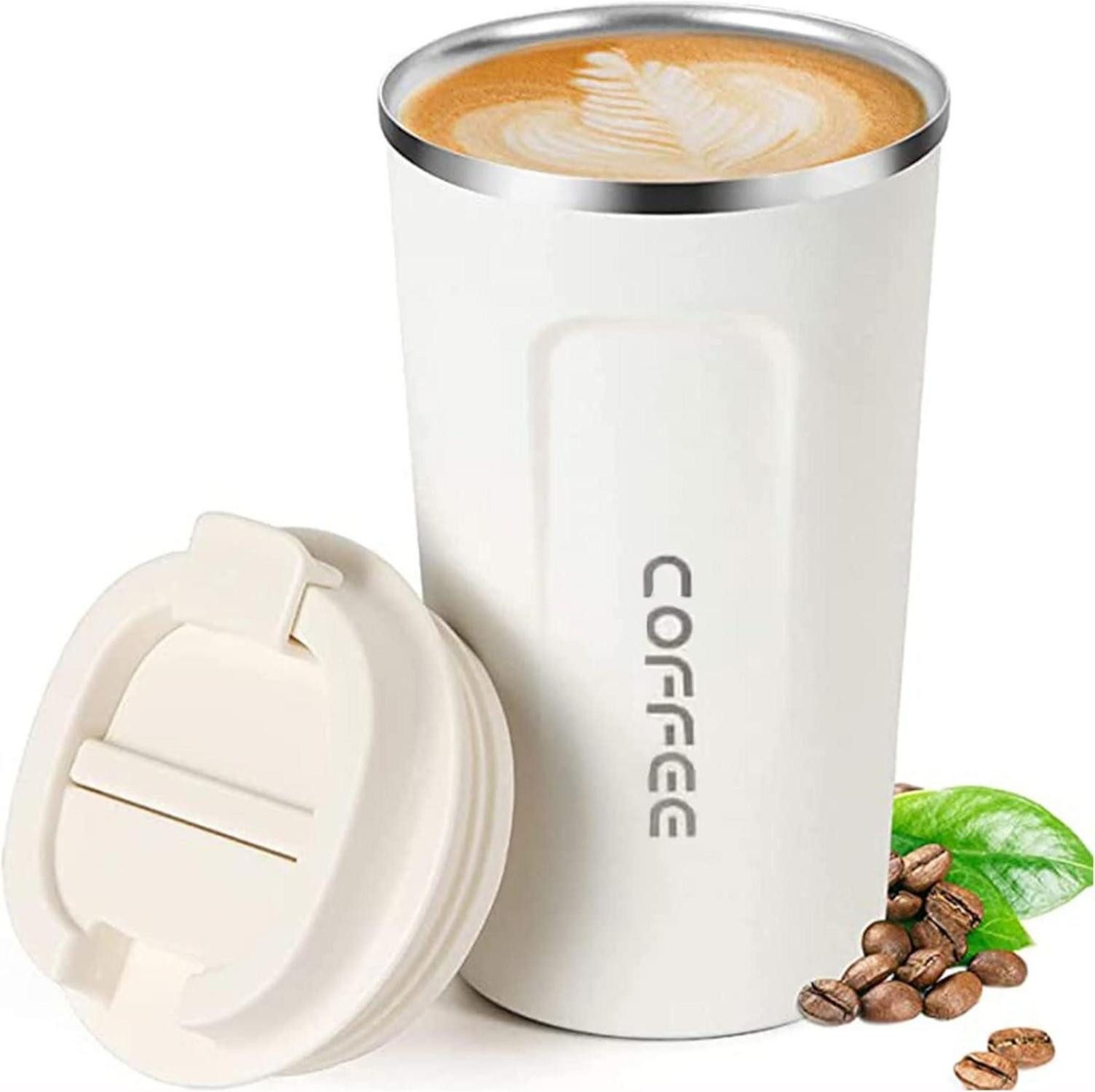 Coffee-to-go-Becher Kaffeebecher to go Thermobecher Edelstahl Auslaufsicher 510ml