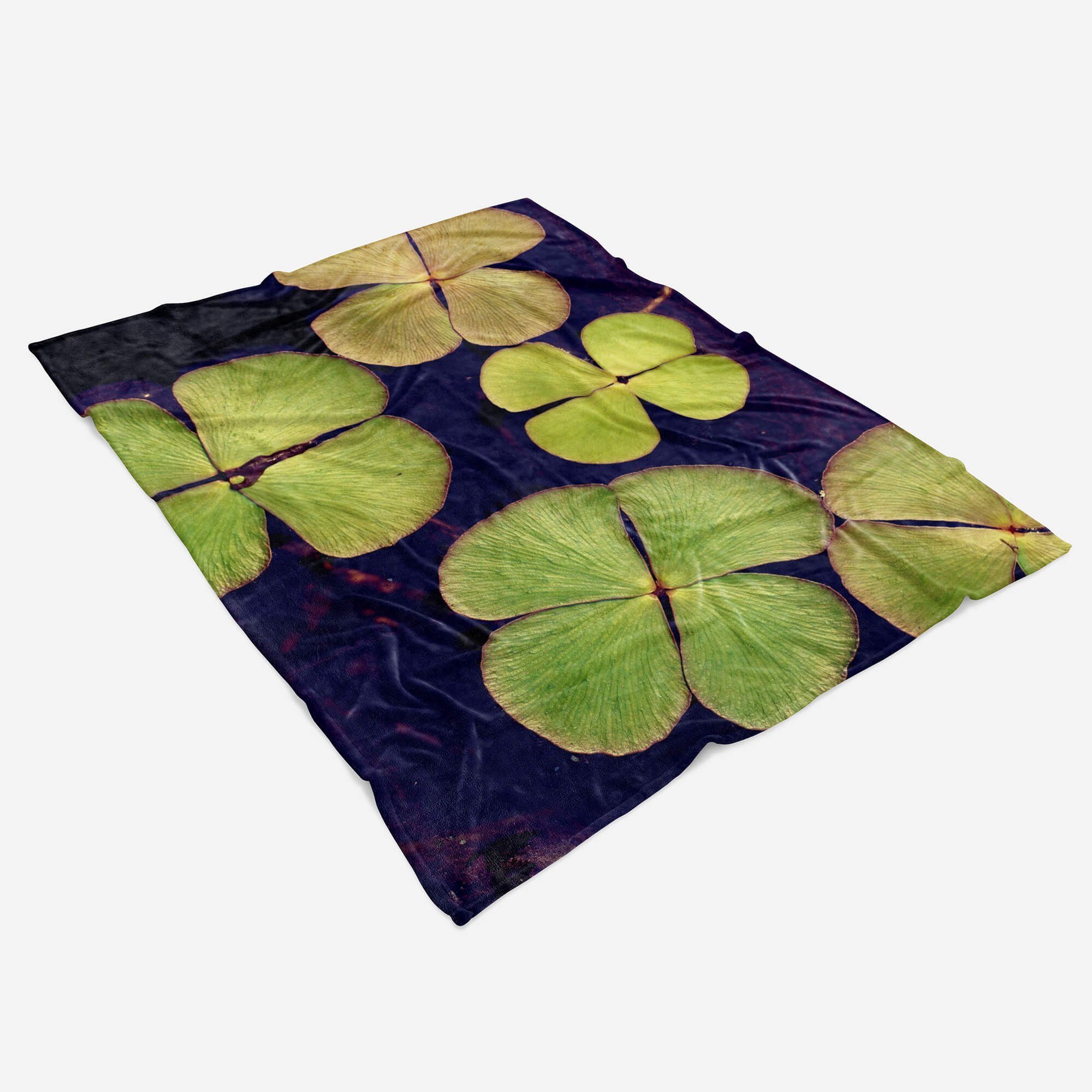 (1-St), Blätter Fotomotiv Kuscheldecke Art Baumwolle-Polyester-Mix mit Handtücher Handtuch Sinus im Strandhandtuch Wasser, Saunatuch Handtuch