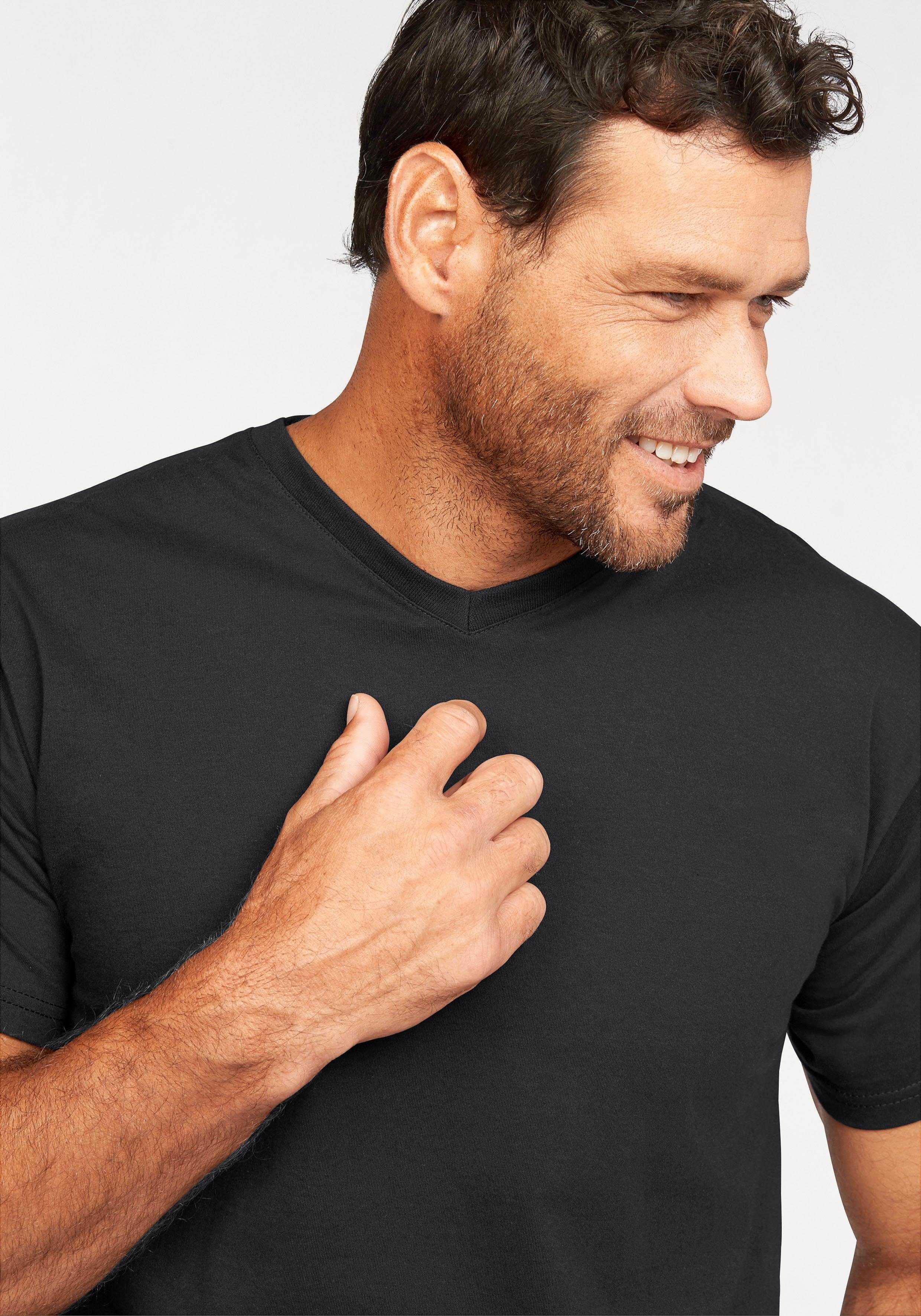 Fruit of the Loom T-Shirt (Packung, 2-tlg) mit V-Ausschnitt