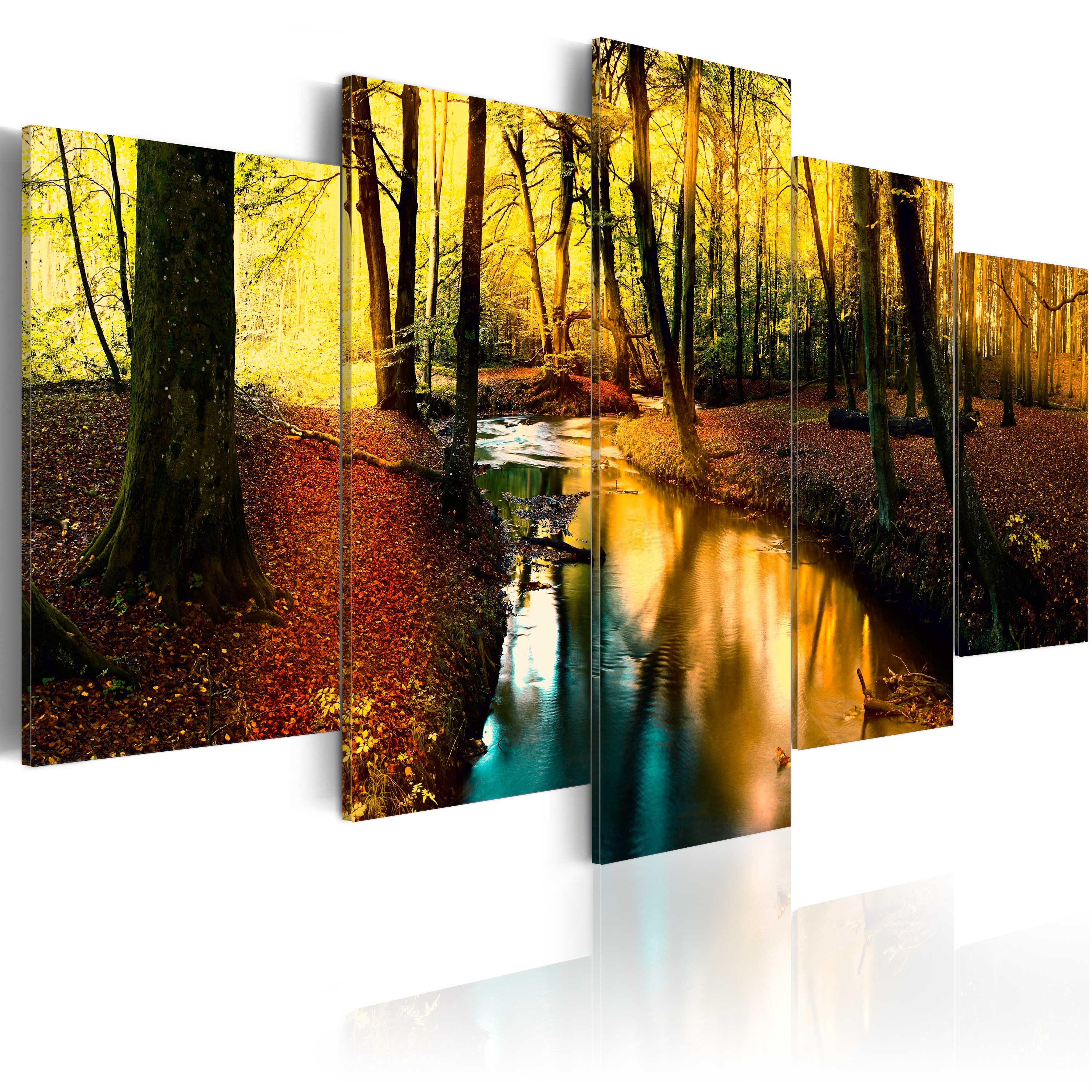 Artgeist Wandbild Autumn silence: forest