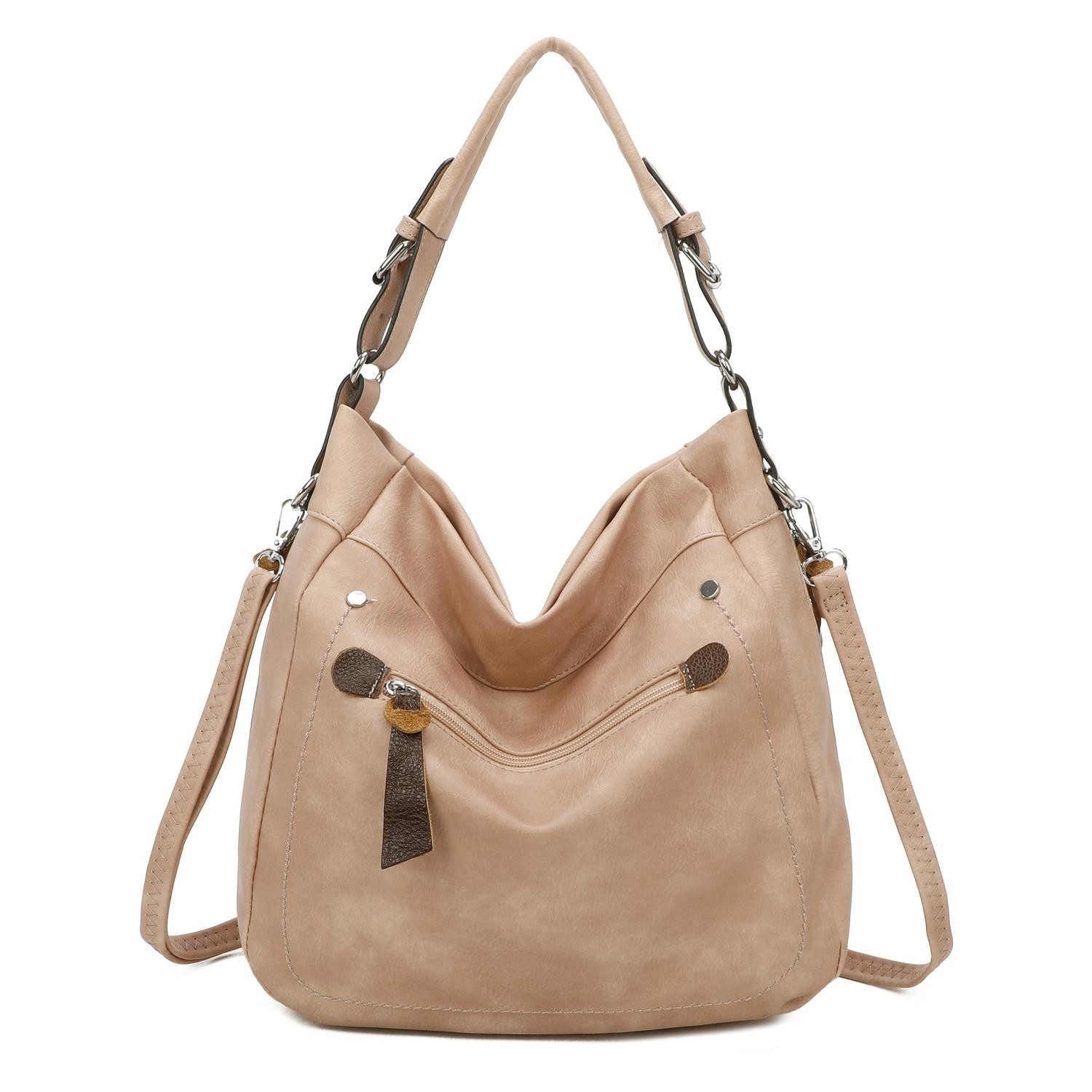 ITALYSHOP24 Schultertasche Damen Tasche Shopper Hobo-Bag günstig online kaufen