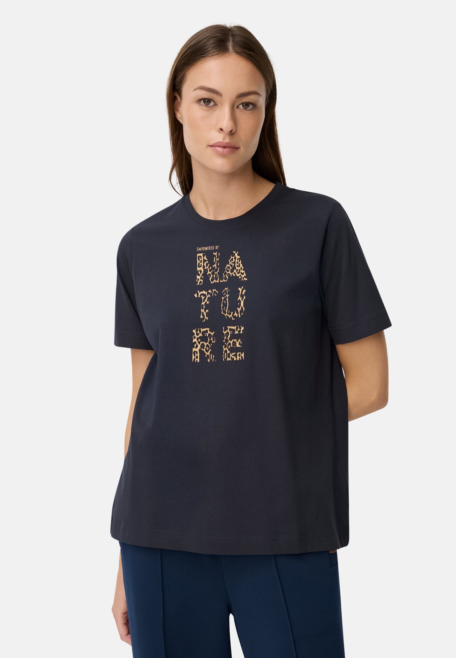 camel active Print-Shirt aus reiner Baumwolle Kurzarm Rundhals günstig online kaufen