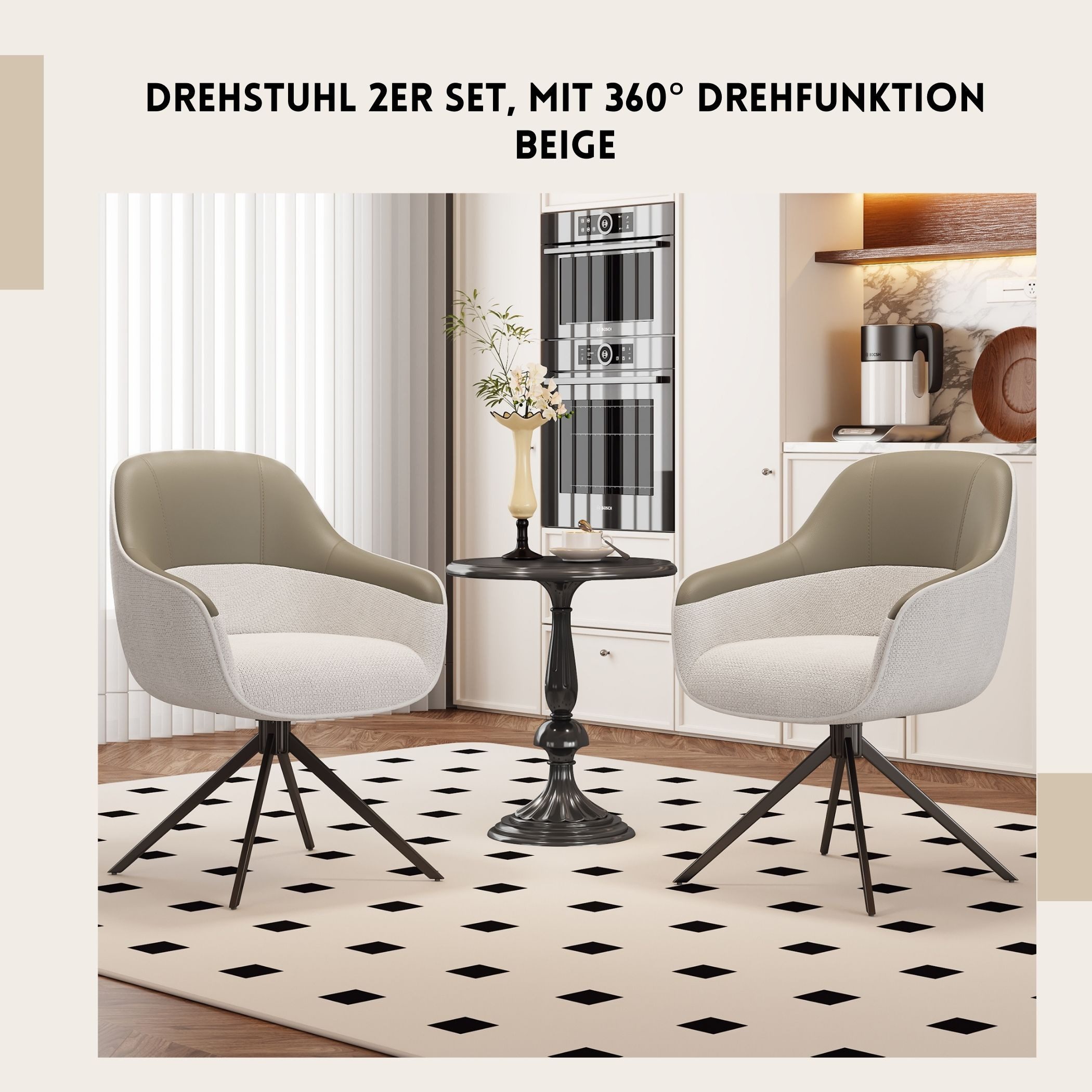 SeedWave Esszimmerstuhl Drehstuhl 2er Set, mit günstig online kaufen