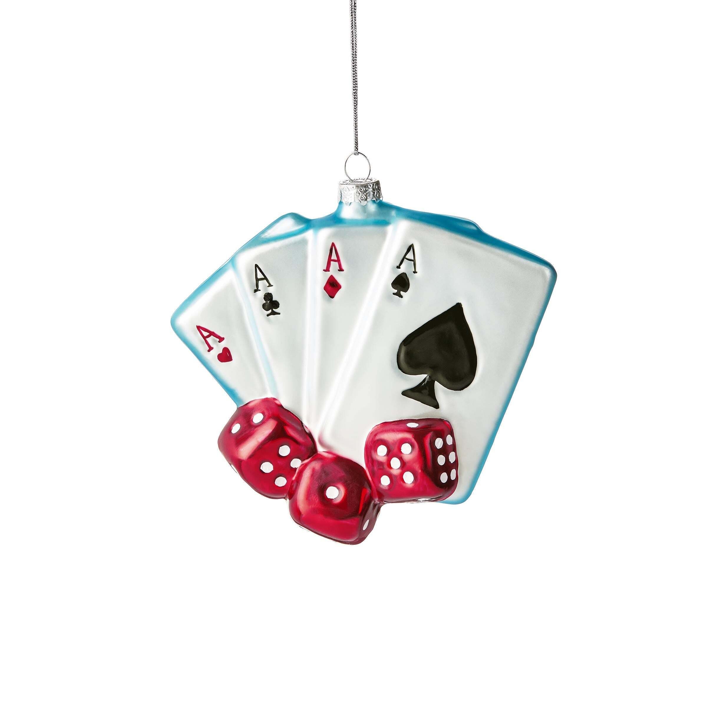 BUTLERS Weihnachtsbaumkugel HANG ON Anhänger Kartenspiel