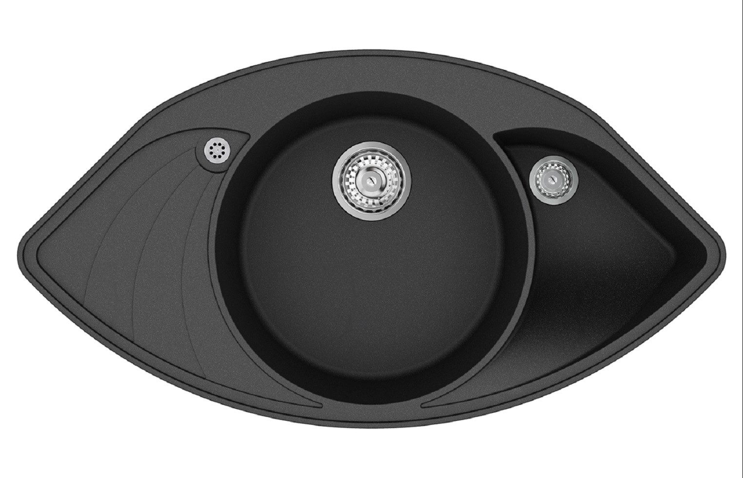 GURARI Granitspüle SCP151 Einbau Spüle, 945x505 mm, Zwei Becken, (1 St)