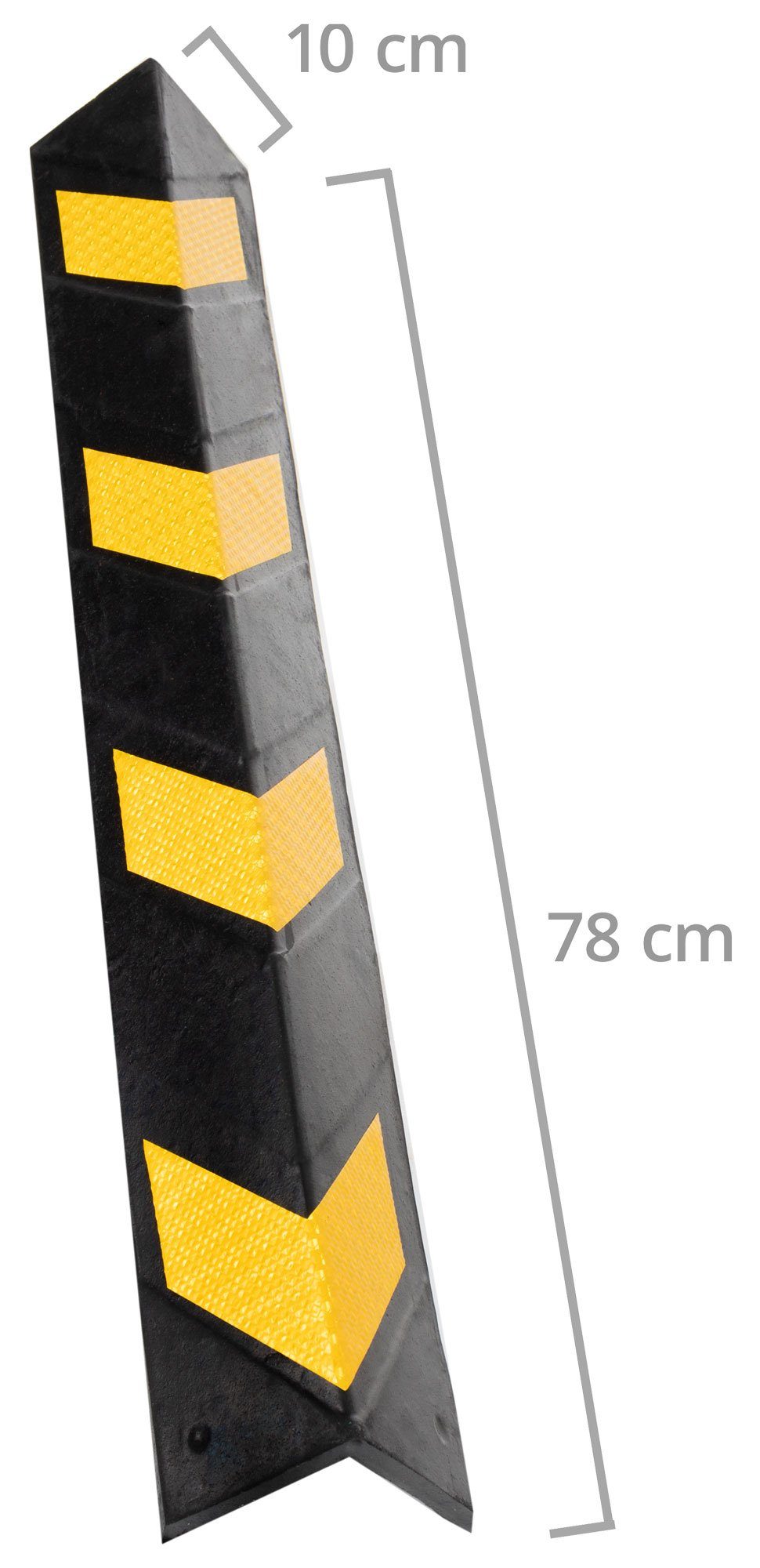 Stagecaptain Möbelbeschlag Kantenschutz - Eckenschutz aus Hartummi mit Reflektoren - Schwarz/gelb (2 St., 2 Stück im Spar-Set)