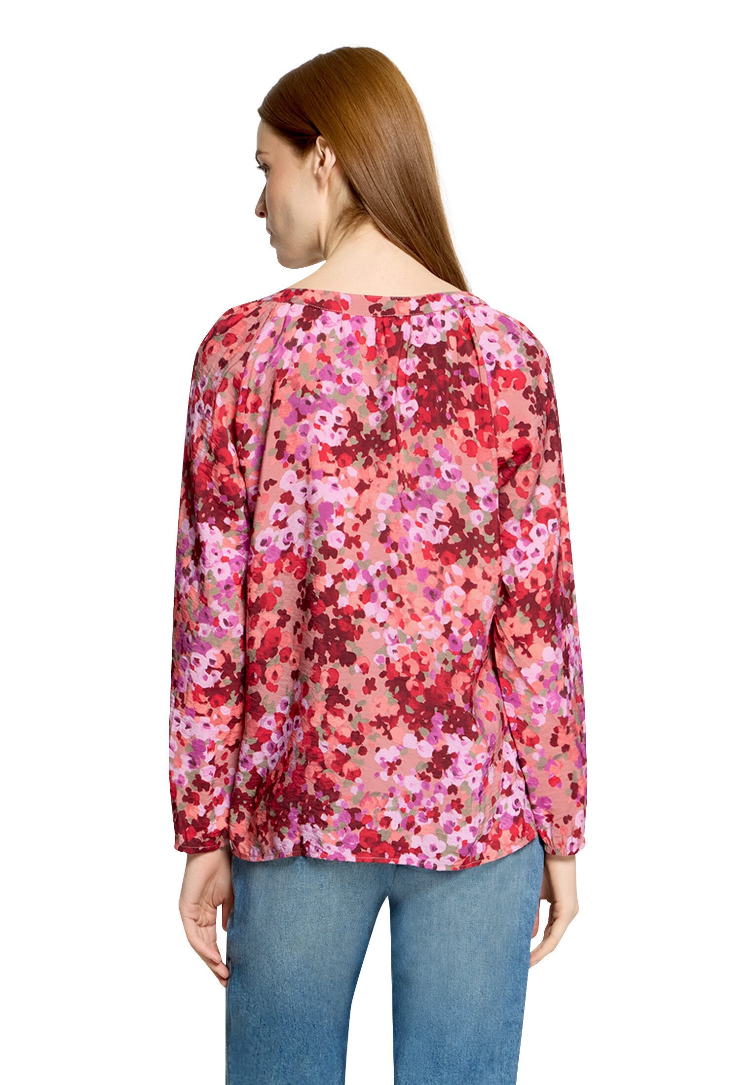 Cartoon Shirtbluse Damen mit Raffung