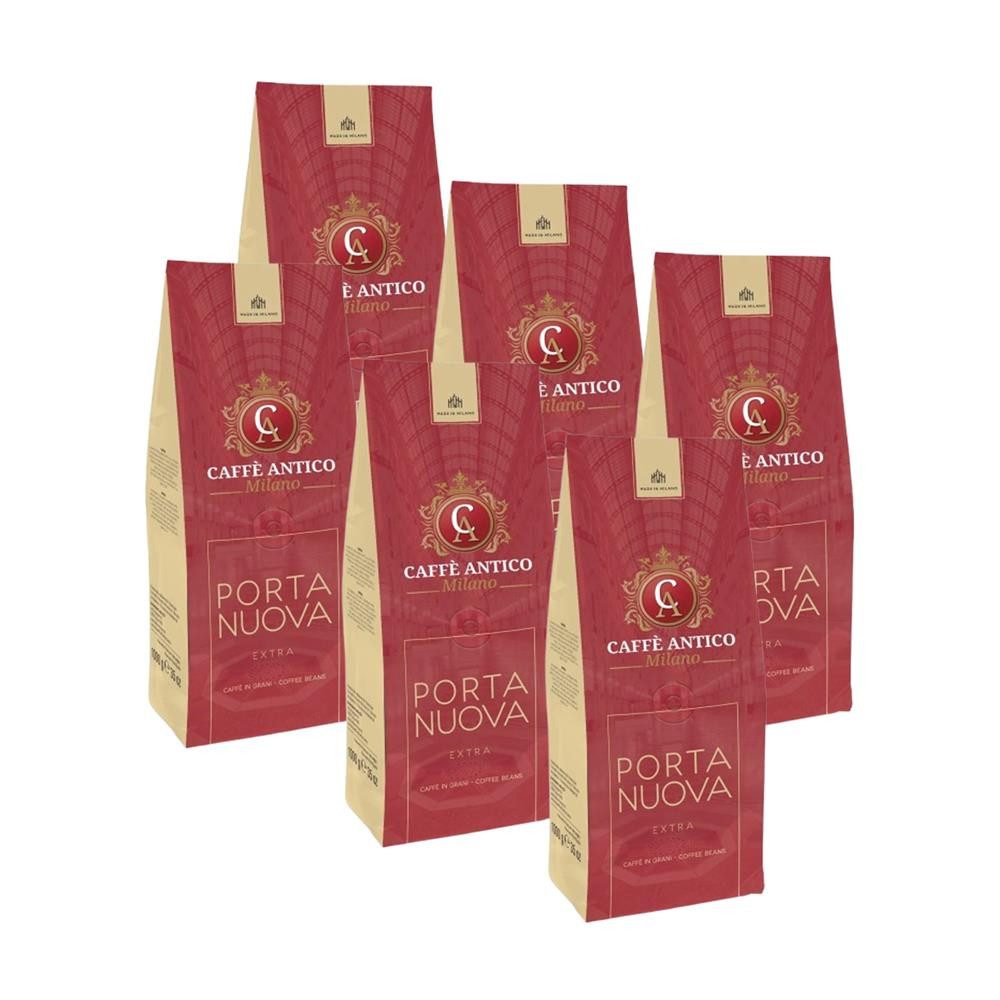 Caffe Antico Milano Kaffee Porta Nuova 6x1kg Bohnen Kaffeebohnen, 6 x 1000 g, ausgewogen, aromatisch