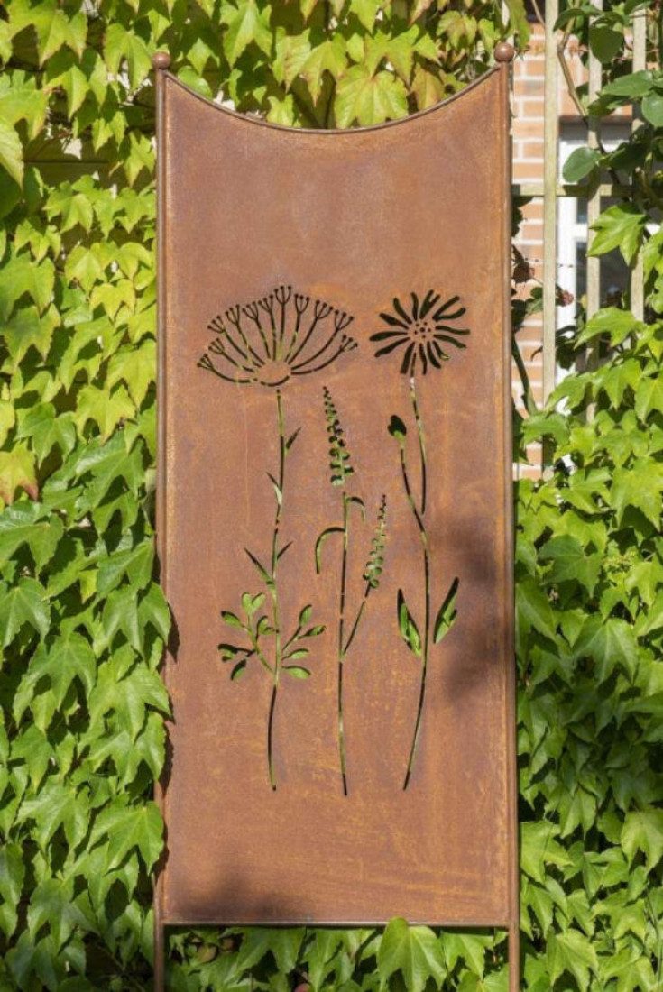 finehomegarden Gartenstecker Stele Metall Wildblume Sichtschutz günstig online kaufen